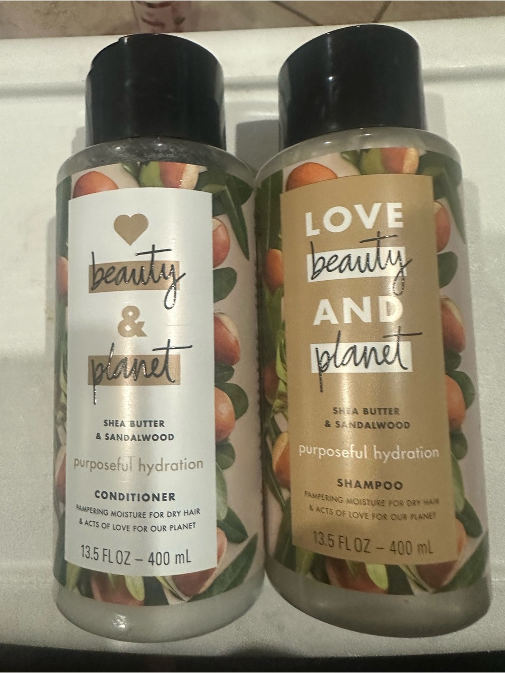 Love beauty & planet Shea Butter & Sandalwood Hydrating Shampoo and Conditioner